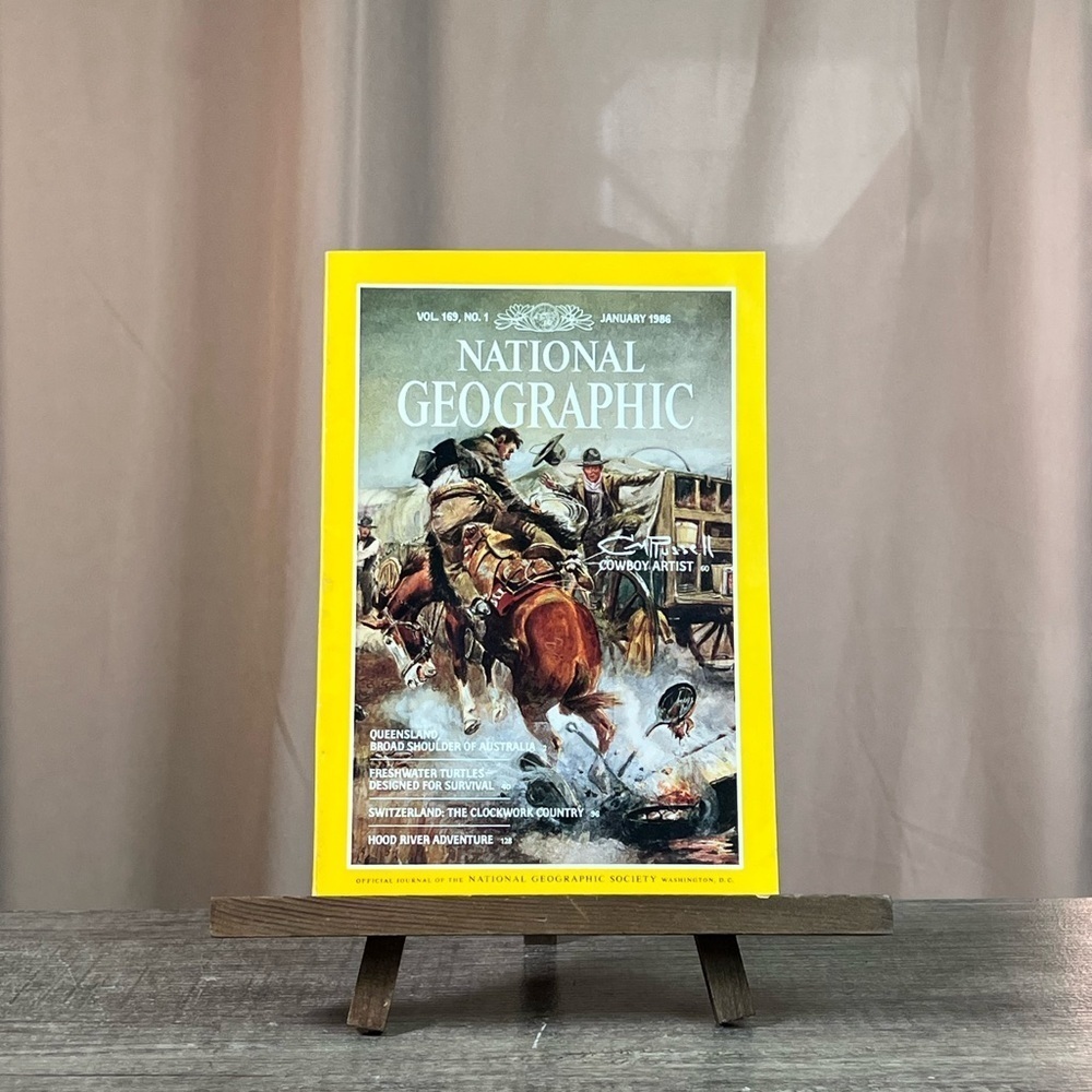 National Geographic Cowboy Artist 1986 Historical Magazine